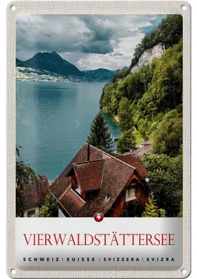Produktbild von Blechschild Reise 20x30cm Vierwaldstättersee Schweiz Natur