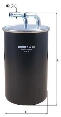 Produktbild von Kraftstofffilter KNECHT KL 737 für MITSUBISHI Outlander II SUV (CWW) Leitungsfilter
