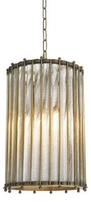 Produktbild von Casa Padrino Laterne / Hängeleuchte in antik messing 35 x H. 53 cm - Luxus Hotel Möbel