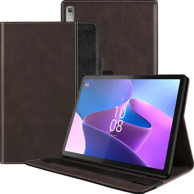 Produktbild von Mobigear Folio  Lenovo Tab P11 Pro Gen 2 Hülle Klapphülle + Stifthalter - Braun