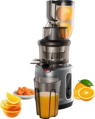 Zdjęcie produktu dla Zimowa wyciskarka wolnoobrotowa, duża, 200 W, szara