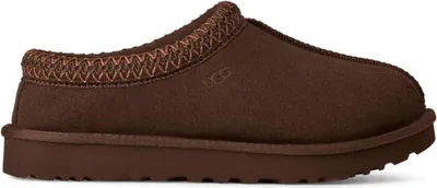 A single brown Ugg Tasman II slipper is shown from the side against a white background.
