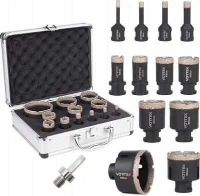 Immagine prodotto di Set di seghe a tazza diamantate M14 Punte per piastrelle in Vetroceramica Punte Vortex Cutter