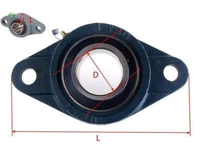 Produktbild von UCFL 204 - 2 Loch Flanschlager für 20 mm Welle