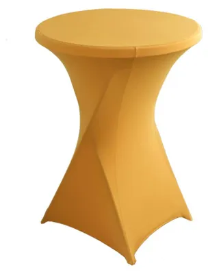 Obrázok produktu pre Elastické obaly na stoly, priemer 80-85 cm, zlatá farba