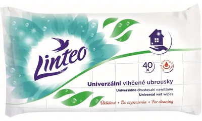 Zdjęcie produktu dla Ubrousky vlhčené Linteo, úklidové s antibakteriální přísadou, 40 ks