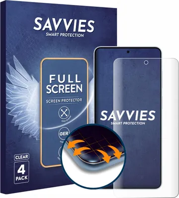 Produktbild von 4x Savvies Fullscreen Schutzfolie für Samsung Galaxy S26 Plus Displayschutz Folie Fullcover Klar Transparent