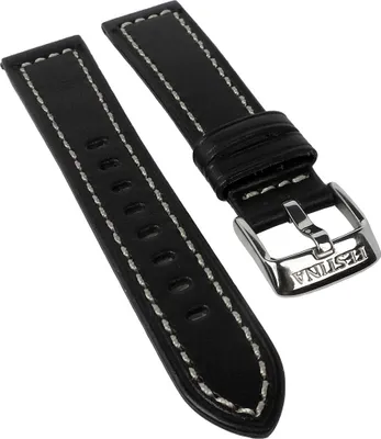 Produktbild von Festina | Uhrenarmband 19mm Leder schwarz mit weißer Naht glatt F16387