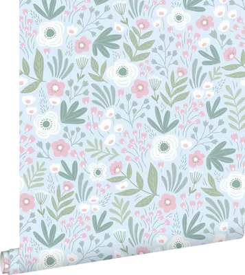 Immagine prodotto di ESTAhome carta da parati fiori verde e rosa 50 x 900 cm