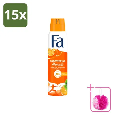 Produktbild von 15 x Fa Deodorant Spray Empowering Moments - 150 ml - Sparpackung - 15 Stücke
