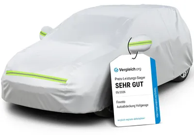 Image de Bâche de protection automobile Favoto, housse complète pour voiture, garage temporaire, étanche à la poussière, imperméable, housse de protection automobile
