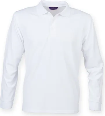 Immagine prodotto di Polo Henbury Herren Coolplus, Langarm RW4751 (L) (Weiß)