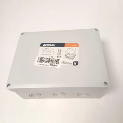 Obrázek produktu pro DEBFLEX Odvodová skříňka Elektrická instalace Kryt IP55 Vodotěsný Připojení Kabel Ochrana