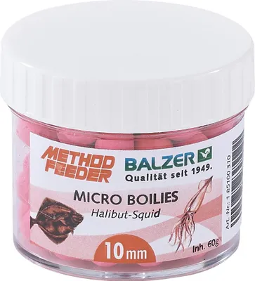 Produktbild von Balzer Method Feeder Boilies (pink, heilbutt-tintenfisch)