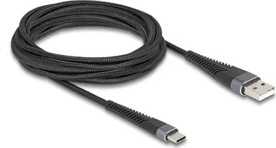 Zdjęcie produktu dla DeLOCK 81123, 3 m, USB A, USB C, USB 2.0, 0,48 Gbit/s, Czarny