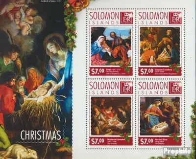 Produktbild von Briefmarken Salomoninseln 2014 Mi 2882-2885 Kleinbogen (kompl. Ausg.) postfrisch Weihnachten