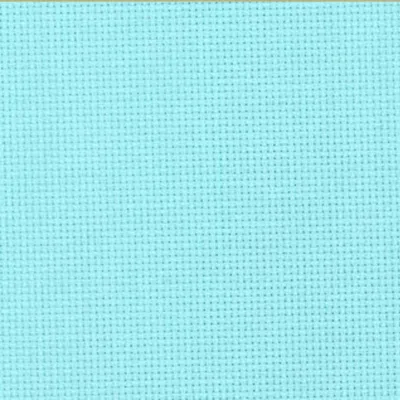 Produktbild von Permin Precut 14 ct. Aida 357 Farbe 339 Aqua, Handarbeitsstoff für Kreuzstich 43x50 cm