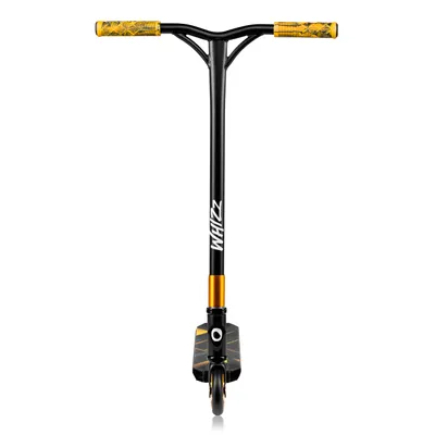 Produktbild von Lionelo Stunt Scooter Whizz Cityroller Kickscooter Kinderroller Tretroller Funscooter aus extrastarkem eloxiertem Aluminium, ABEC-9 - Schwarz Gelb