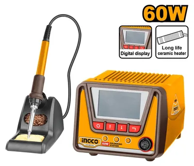 Obrázok produktu pre Spájkovacia stanica 60W s digitálnym displejom, Ingco