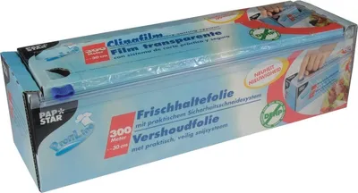Produktbild von 6 Rollen Frischhaltefolie, PVC 300 m x 30 cm mit praktischem Schneidesystem