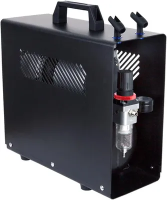 Image de Compresseur pour aérographe – Mini compresseur – Compresseur pour aérographe sans huile – Réservoir de 3,5 litres – Silencieux et portable