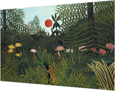 Zdjęcie produktu dla Tapeta ścienna – tapeta dekoracyjna do salonu – folia tapetowa do dekoracji ścian – 104 x 70 cm – egzotyczny krajobraz
