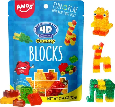 Produktbild von Amos 4D Jelly Sweets Blocks 72g
