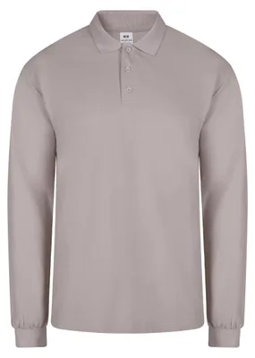 Productafbeelding van Mukua dames poloshirt met lange mouwen, model PL200WC_203, kleur wolkgrijs, maat XXXL