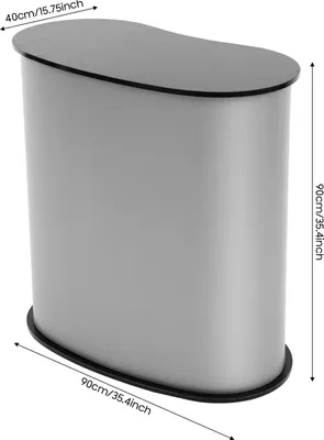 Obrázek produktu pro Pult pro recepci, vhodný do kanceláře i na veletrhy – skládací recepční stůl – rozměry 40x90x90 cm – nosnost 50 kg – materiál: plast a dřevo – ideální pro akce a vybavení obchodů