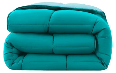 Produktbild von wometo Steppbett Bettdecke Wende-Design ca. 155x220 cm – türkis & hellblau – buntes Ganzjahres Steppbett (Sommer und Winter) I farbig und ohne extra Bezug verwendbar I OEKO-TEX