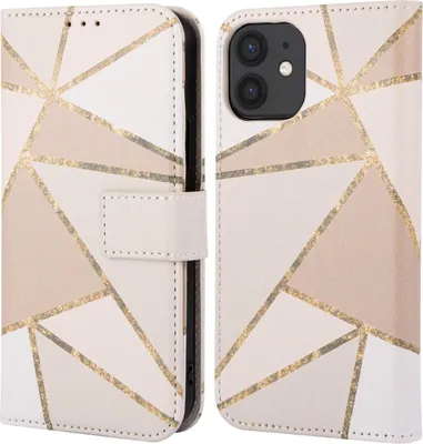 Image de imoshion Design Bibliothèque pour l'Apple iPhone 12 (Pro) - Beige Graphic