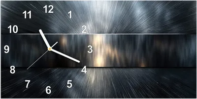 Produktbild von Wanduhr aus Glas mit Motiv Energieblitz- 60 x 30 cm - inkl. Aufhängesystem