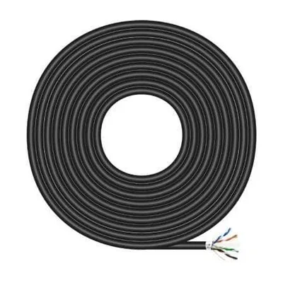 Obrázek produktu pro AISENS Kabel venkovní vodotěsný síťový RJ45 Cat.6 FTP pevný AWG24, černý, 100m
