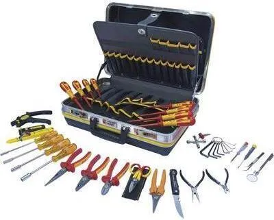 Image de C.K. Mallette à outils pour techniciens/électroniciens, 30 pièces, mallette rigide en ABS avec cadre en aluminium, 2