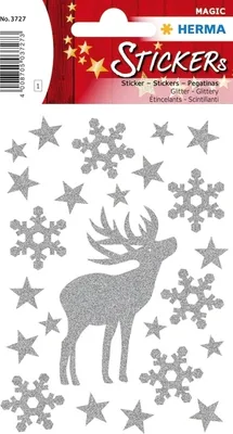Produktbild von HERMA Hirsch, Papier, Permanent, Weihnachten, 20 Stück(e), 1 Blätter