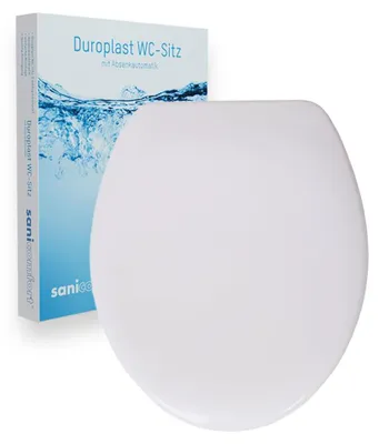 Produktbild von sanicomfort WC-Sitz, Duroplast, mit Absenkautomatik, Toilettensitz passend für alle handelsüblichen WC-Becken (weiß)
