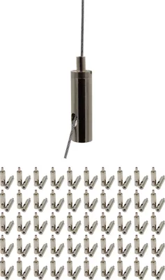 Produktbild von 100x Drahtseilhalter / Gripper 15, M4 Innengewinde, für Drahtseil Ø 1,0 - 1,5 mm | vernickelt