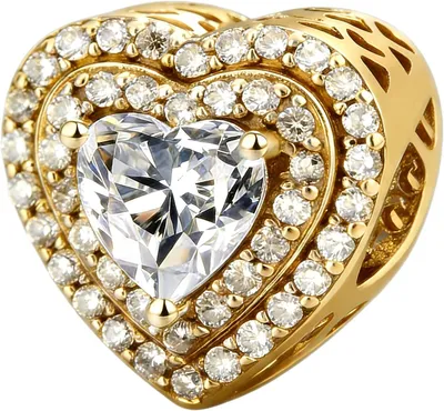 Imagen del producto de Pulsera de plata de ley 925 con charms dorados, de aproximadamente 19 cm de largo, para mujer