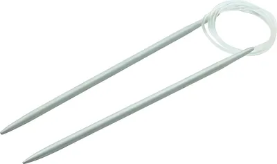 Obrázek produktu pro Kruhové pletací jehlice 80 cm 4,0 mm šedé, na pletení na kruhu i na plocho