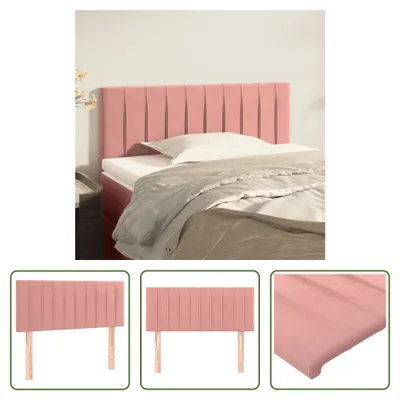 Produktbild von The Living Store Kopfteil Rosa 90x5x78/88 cm Samt