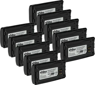 Produktbild von vhbw 10x Akku kompatibel mit Motorola RMU2080d, RMU2080, RMU2040, RMM2050, RMU2050, RMU2043 Funkgerät, Walkie Talkie (2100 mAh, 3,7 V, Li-Ion)
