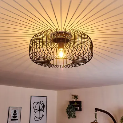 Produktbild von Pieris »Pieris« runde Deckenlampe aus Metall in Schwarz