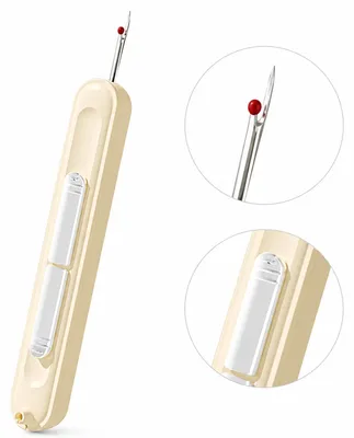 Produktbild von 2-in-1 Nadeleinfädler und Nahttrenner, ausziehbares Nähwerkzeug für Nähen, Sticken und Kreuzstich, praktisches Nähzubehör mit Schutzkappe