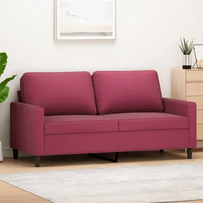 Obrázok produktu pre Maison Exclusive – dvojposadové sedačka, vínová farba, 140 cm, zamat