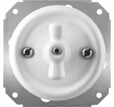 Produktbild von TG ELECTRO RETRO CERAMIC Kreuzschalter Unterputz Keramik Weiß