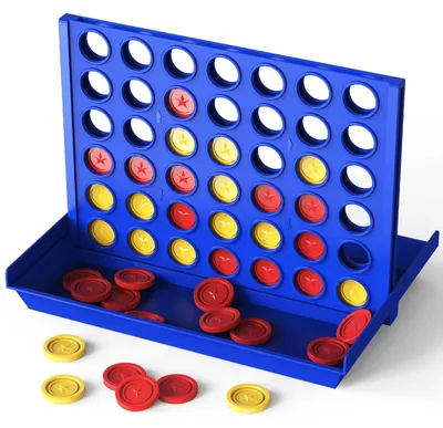Produktbild von Vier gewinnt Reisespiel Vier in einer Reihe Brettspiel - Taschenformat - Mit 6 Extra-Steinen - Familienspiel ab 3 Jahren
