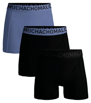 Productafbeelding van Men 3-Pack Boxer Shorts Microfiber Solid Black/Purple M
