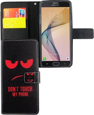 Produktbild von Handyhülle Tasche für Handy Samsung Galaxy J5 Prime Dont Touch My Phone Rot