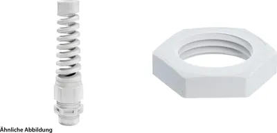 Produktbild von WISKA Verschraubung mit Biegeschutz und Gegenmutter M16x1,5 Polyamid (PA) Gewindelänge 9,0mm - 1 Stück