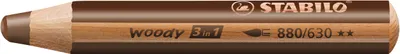 Produktbild von STABILO Multitalentstift woody 3 in 1 rund braun